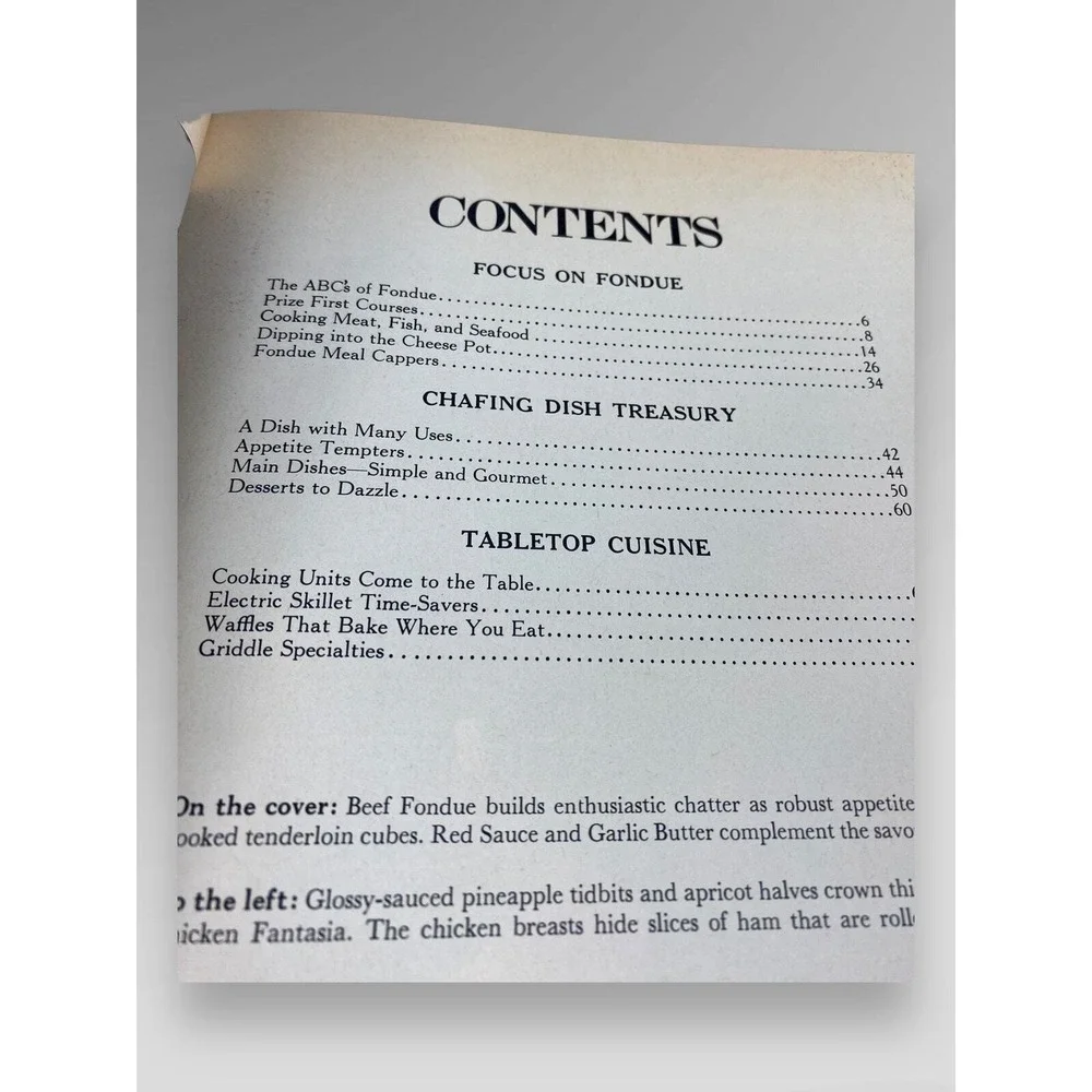 Better Homes &‎ Gardens Fondue AND Tabletop Cooking Fourth Printing 1971